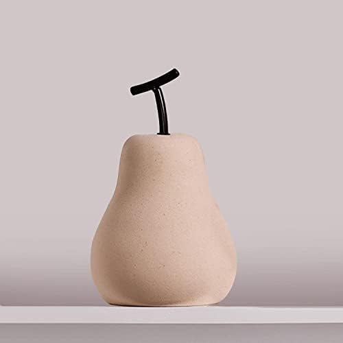 Garkria Ceramic Pear Figurine Artificial Fruit Decoration