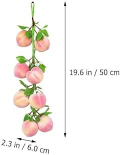 VOSAREA Artificial Peach Pendant 3pc Set