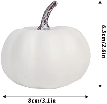CCINEE 12 Pack Halloween White Artificial Pumpkins