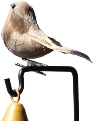 Pokinge 4Pcs Artificial Feather Sparrow Decor