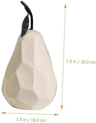 Cabilock Ceramic Pear Sculpture for Home Office Decor