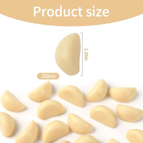 HUIANER Artificial Garlic Clove 20PCS for Home Kitchen Decor