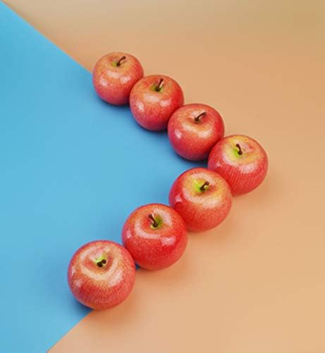 JEDFORE Realistic Artificial Red Apples Set 8Pcs Decoration