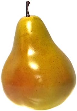 Vasefill Artificial Green Red Plastic Pears 6-Pack