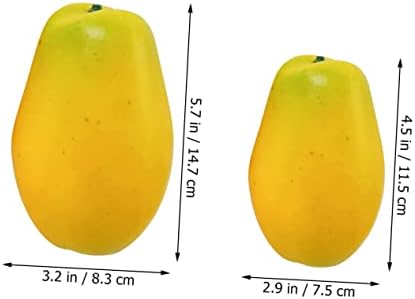 2pcs Artificial Pawpaw Decor for Home and Photography