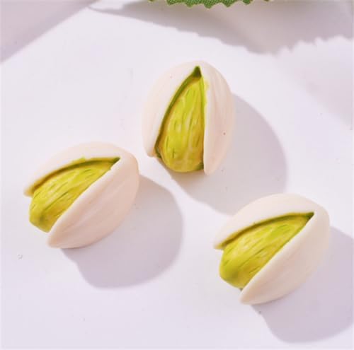 30 Pcs Resin Miniature Pistachio Nut Decor