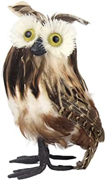 Realistic Artificial Feathered Owl for Home Decor