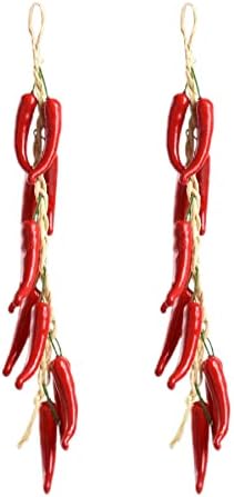VIOCIWUO Artificial Pepper String 2 Sets Red