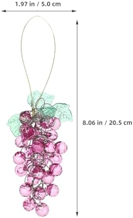 LOGOFUN 4pcs Acrylic Beaded Grape Cluster Decorations