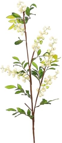 Realistic Artificial Fruit Branches White Home Decor