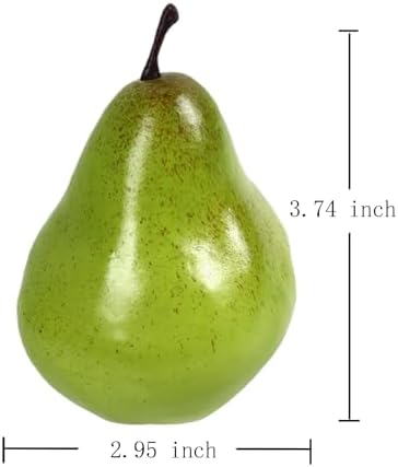 Lovmeety 6pcs Realistic Green Pears Photo Props