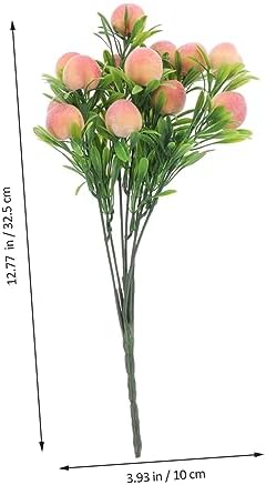 2PCS Artificial Peach Tree Stems for Home Decor
