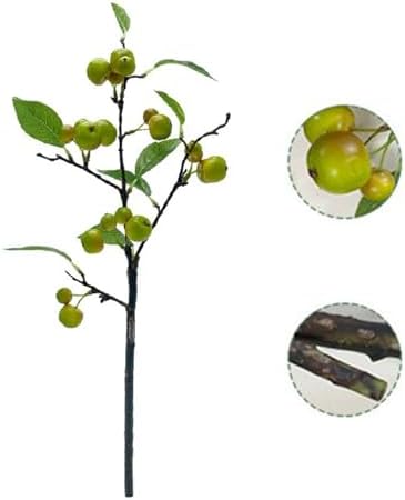 3 Pack Artificial Apples Branches with Green Leaves