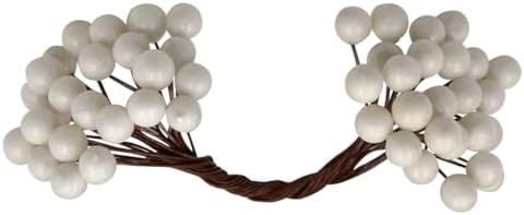 Queenbox 50 Artificial Cherry Berries for Christmas Wedding Decor