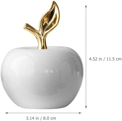 Ceramic Apple Ornament - Collectible Fruit Statue for Home Decor