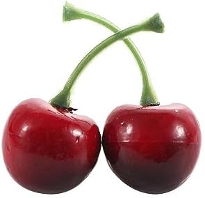 Lifelike Artificial Cherries Red and Red-Black 20pcs