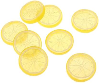 40Pcs Yellow Artificial Lemon Slices Decor