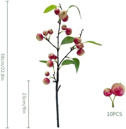 Artificial Apple Branches with Green Leaves