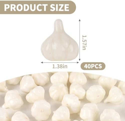 HUIANER Mini Artificial Garlic 40PCS 4cm Home Decor