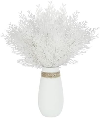 20Pcs Glitter Artificial Pine Branches 13 Inch Christmas Tree Picks