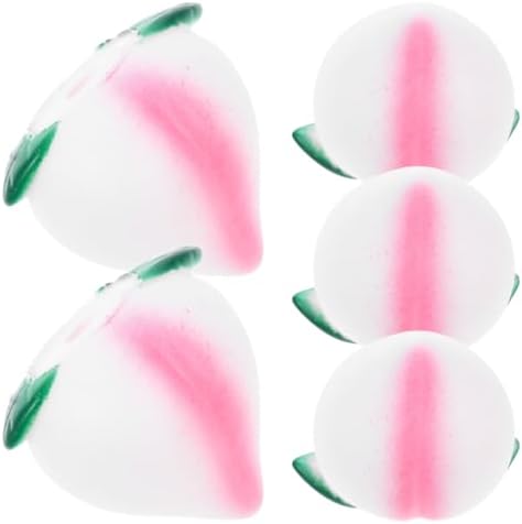ARTIBETTER 5pcs Lifelike Peach Photography Prop Artificial Decorations