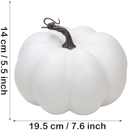 76 Inch White Artificial Pumpkin for Fall Decor