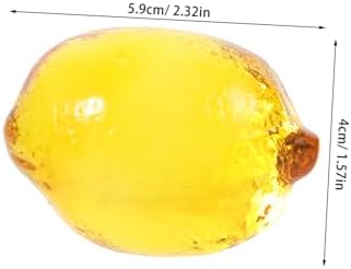 Sosoport Crystal Lemon Decorative Artificial Fruit Figurine