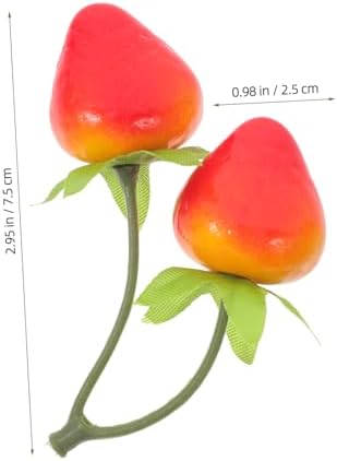 Garneck 20pcs Artificial Strawberry Decorations