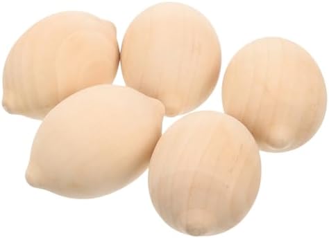 5Pcs Unfinished Wooden Lemon DIY Painting Kit