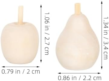 Sewroro 20pcs DIY Wooden Fruit Figurines for Creative Crafts