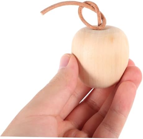 Hemoton 4pcs Unpainted Wooden Apples DIY Craft Decor