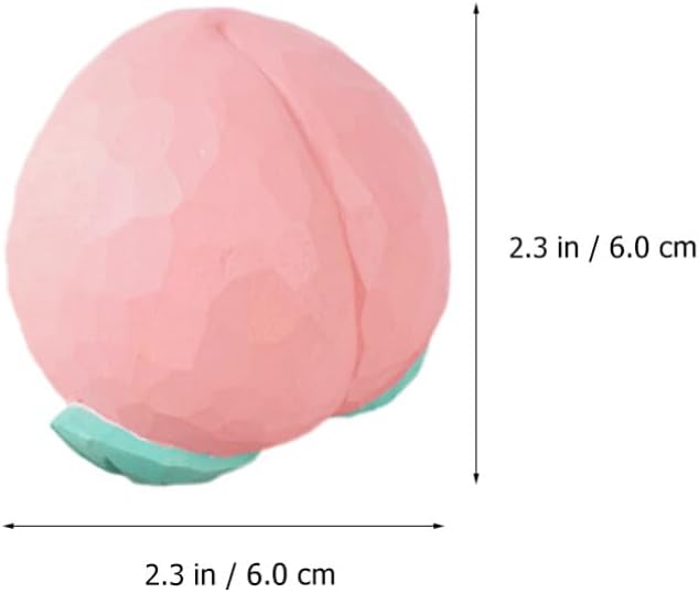 Jojofuny Artificial Peach Wooden Decor Figurine