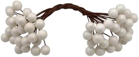 Queenbox 50 Artificial Cherry Berries for Christmas Wedding Decor