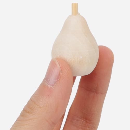 Sewroro 20pcs DIY Wooden Fruit Figurines for Creative Crafts