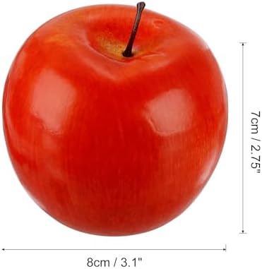 UXCELL 6Pcs Artificial Red Apples for Home Decoration