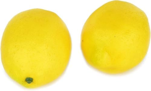 20Pcs Yellow Artificial Lemon Decor Set