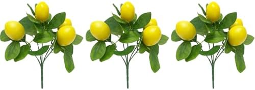 Ochine 3 Pcs Artificial Lemon Branches Decor