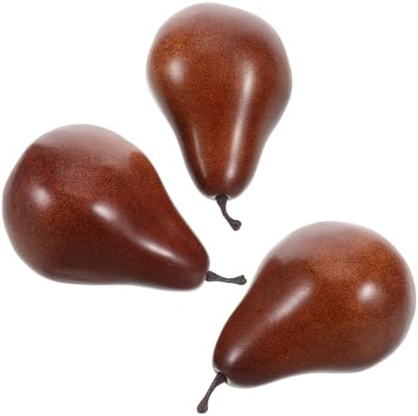 ABOOFAN 3pcs Fake Pear Decorative Artificial Fruit Ornament