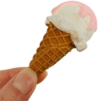 LOGOFUN 2Pcs Ice Cream Cone Props Realistic Fake Dessert Display