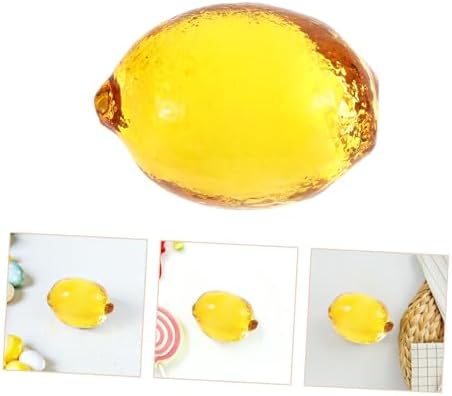 Yardwe Crystal Lemon Artificial Fruit Decoration
