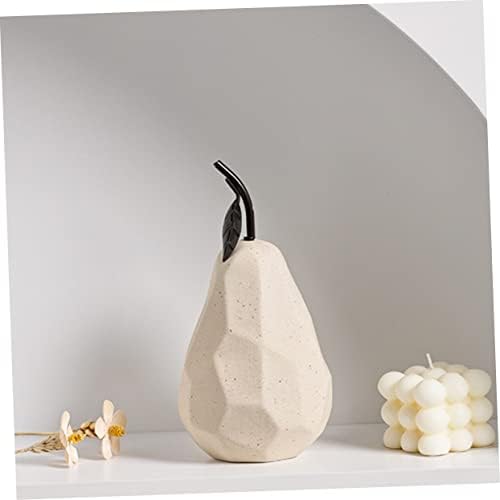 LIFKOME Ceramic Pear Sculpture for Home Decor