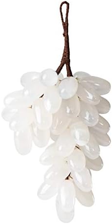 White Onyx Grapes Natural Marble Artificial Fruit Bunch 50 Pcs