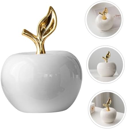 Ceramic Apple Ornament - Collectible Fruit Statue for Home Decor
