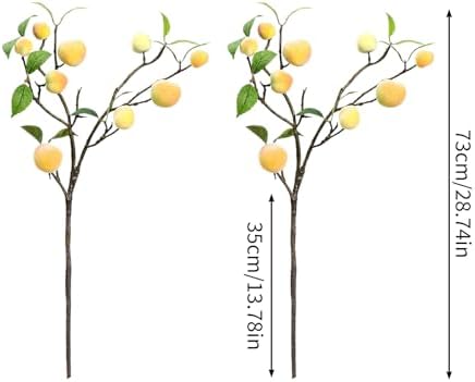 2 Pcs Artificial Fruit Branch for Home Decor