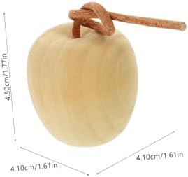 4pcs DIY Unpainted Wood Fruit Ornaments for Creative Crafts