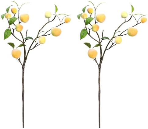 2 Pcs Artificial Fruit Branch for Home Decor