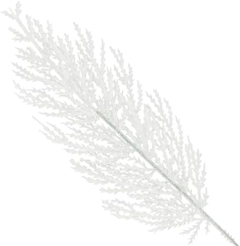 20Pcs Glitter Artificial Pine Branches 13 Inch Christmas Tree Picks