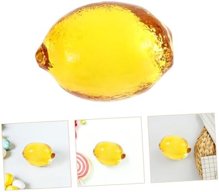BESPORTBLE Crystal Lemon Figurine Decor for Desk and Counter