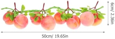 Kichvoe 3pcs Artificial Peach Clusters Hanging Ornament
