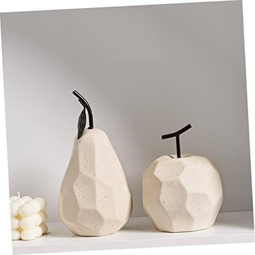 Pear Ornament Ceramic Desktop Decor Fairy Garden Art